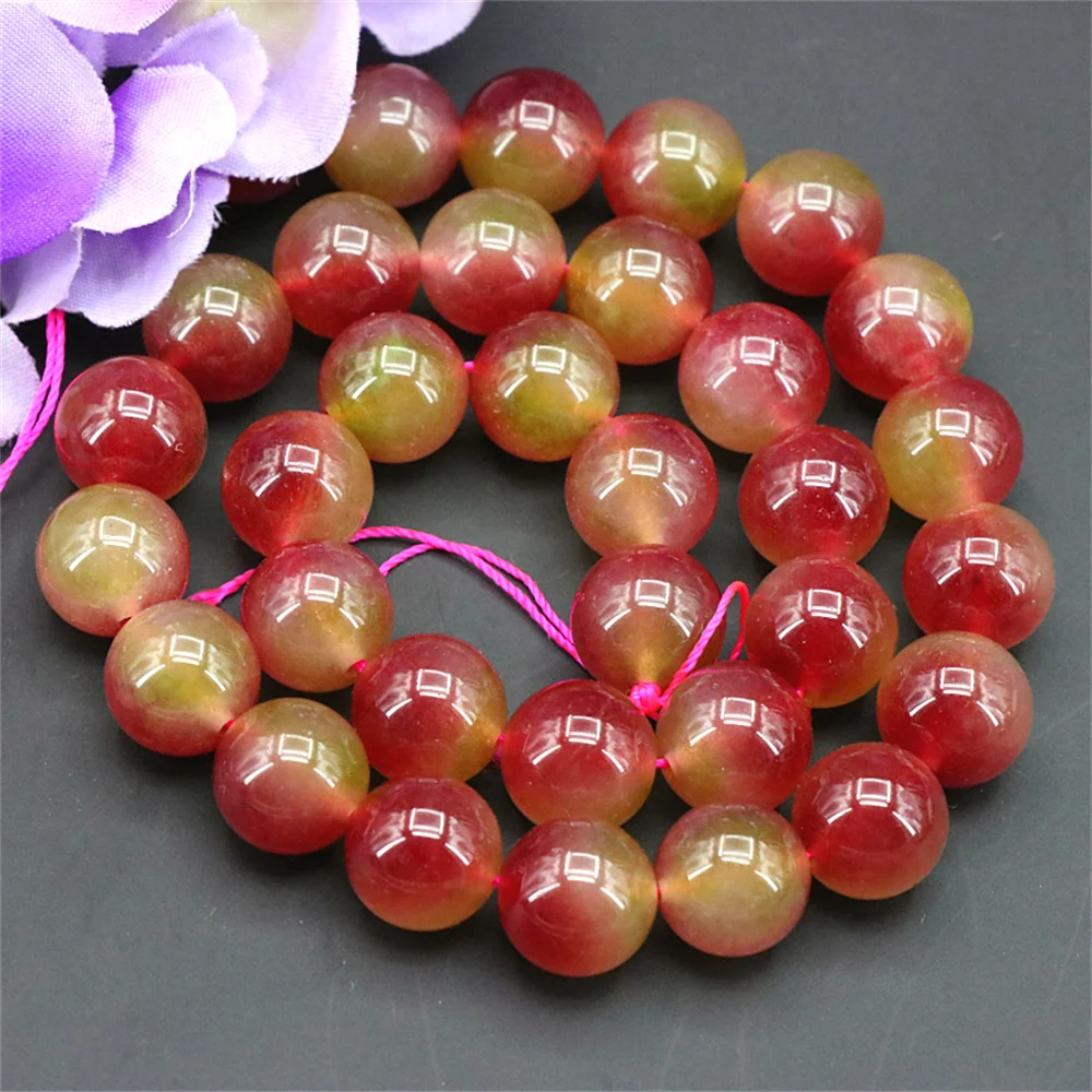 Круглые Бусины Из халцедона и яшмы для изготовления ювелирных изделий 4/6/8/10/12/14 мм