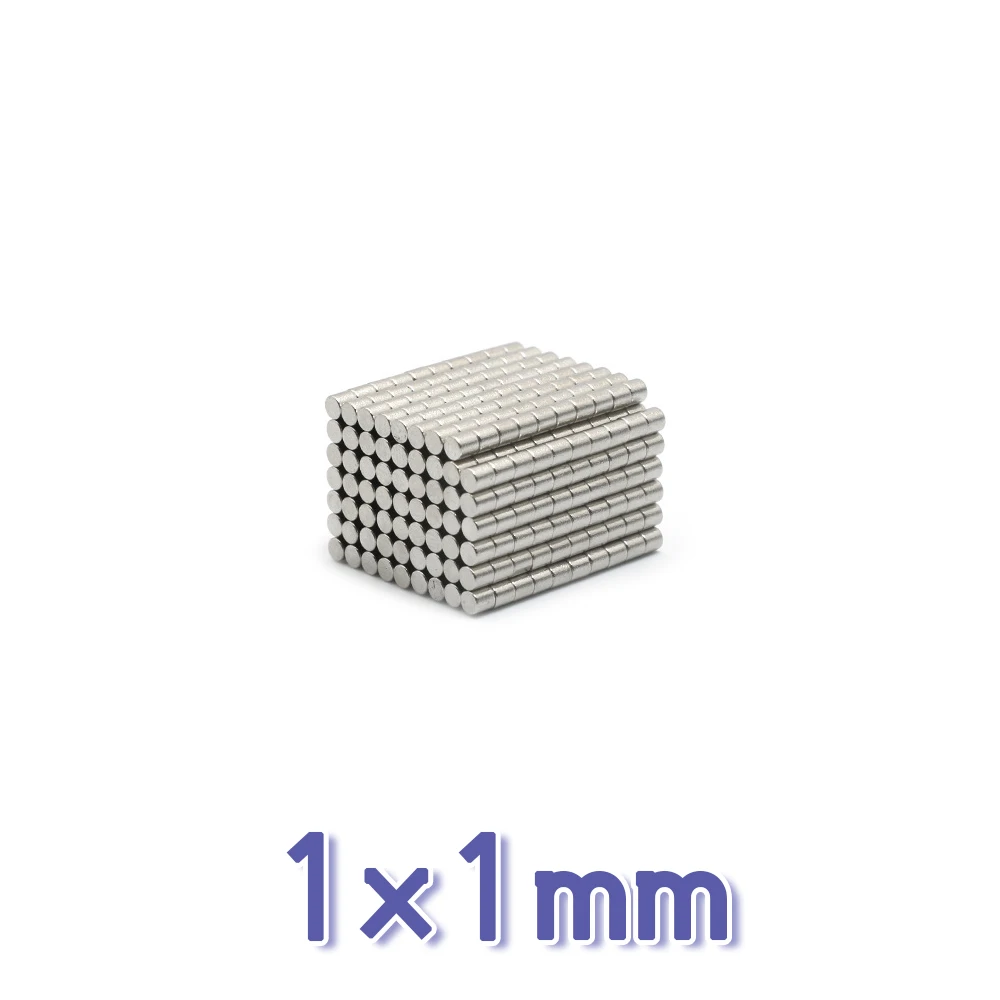 

15-1000PCS 1x1mm Mini Small Round Magnets N35 Neodymium Magnet Disc Permanent Powerful Magnets Strong Sound Field Electronics