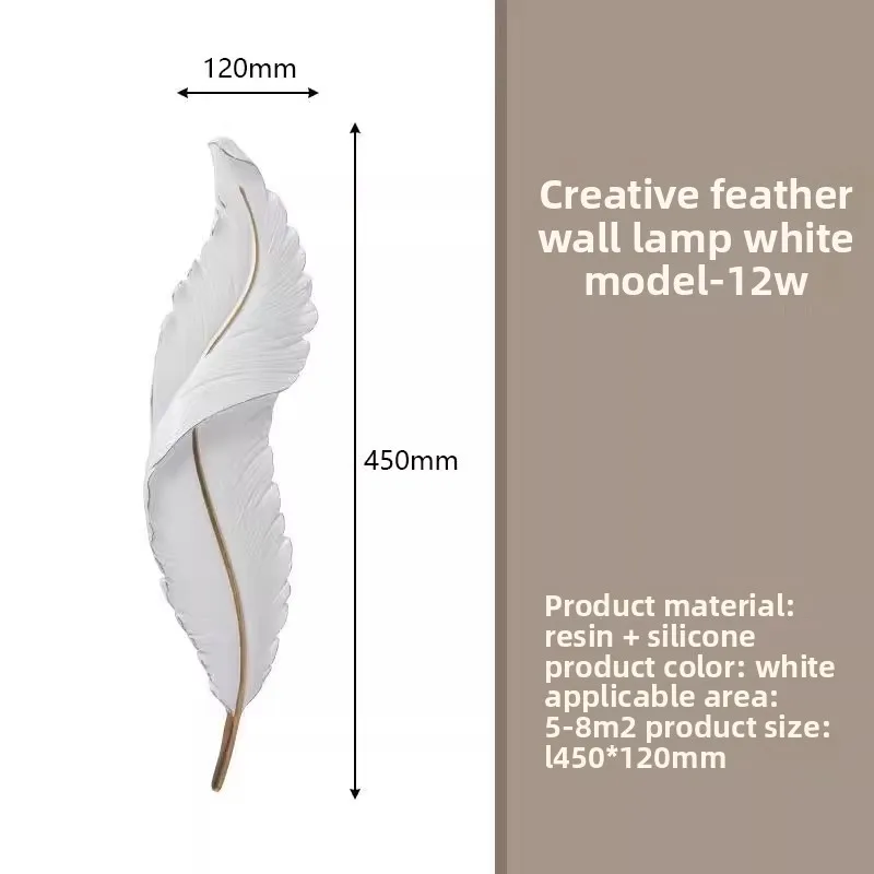 

Светодиодная настенная лампа с перьями