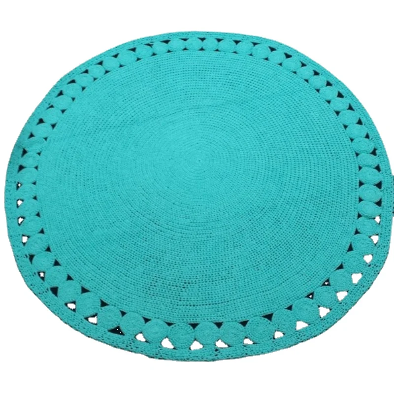 

Crochet knitted floor rug crochet circle blanket rug mat