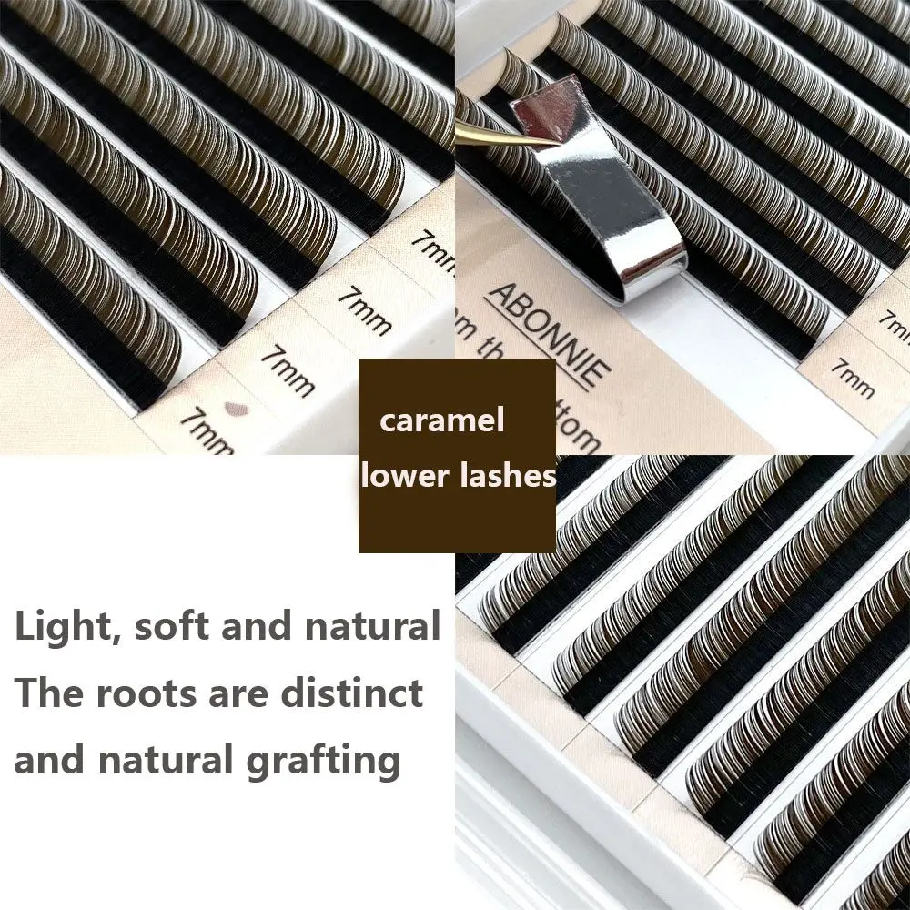 

Fashion Soft Lightweight Natural Wispy Makeup Tools Caramel Colour Lash Extension Lower Eyelashes False Eyelashes