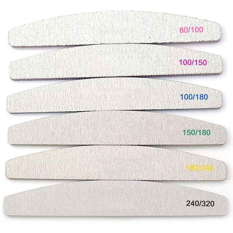 

1 Pc Half-Moon-Shaped Nail File Nail Buffer Washable Grinding Polishing Sanding Buffing Pedicure Nail Art Tools