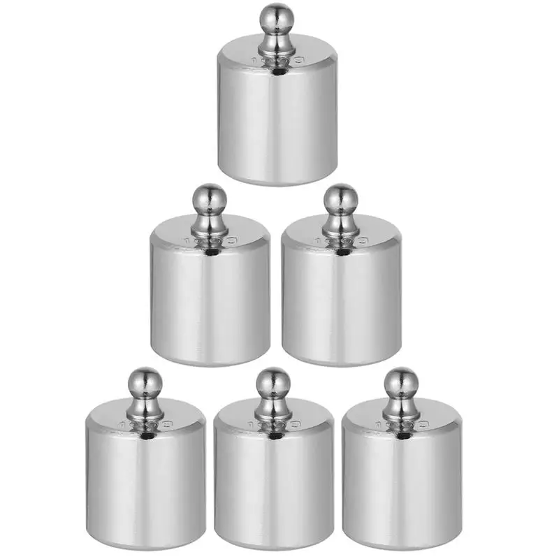 

6Pcs Calibration Weights Durable Novel Fine Steel Weights 100g Wights Scale Balance Tools