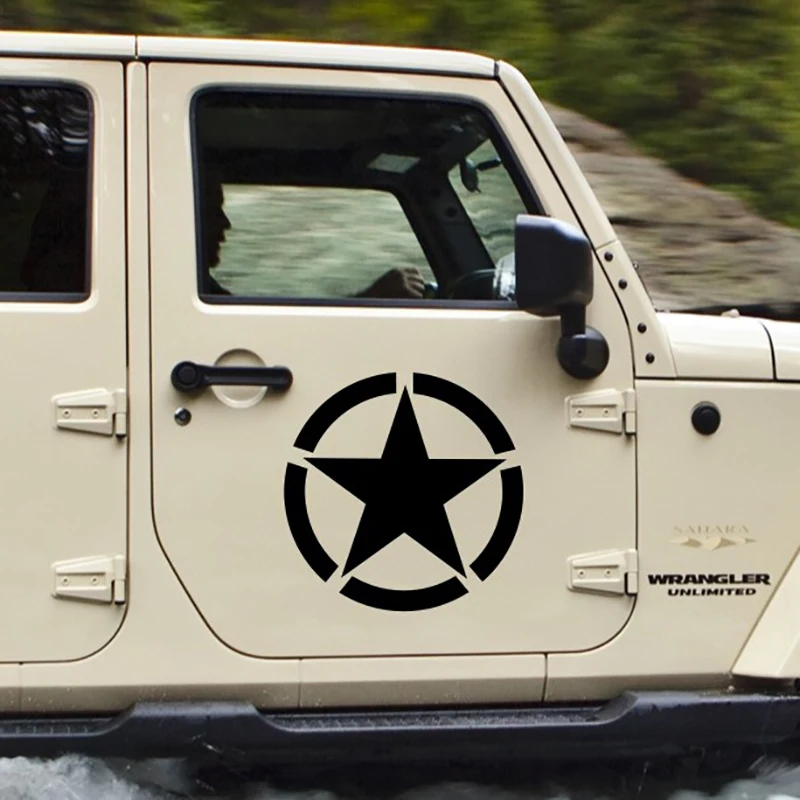 

Five-pointed Auto Styling Decal JEEP Wrangler and All Other 4x4 Accessories Waterproof Star Decal Vinyl наклейки на автомобиль