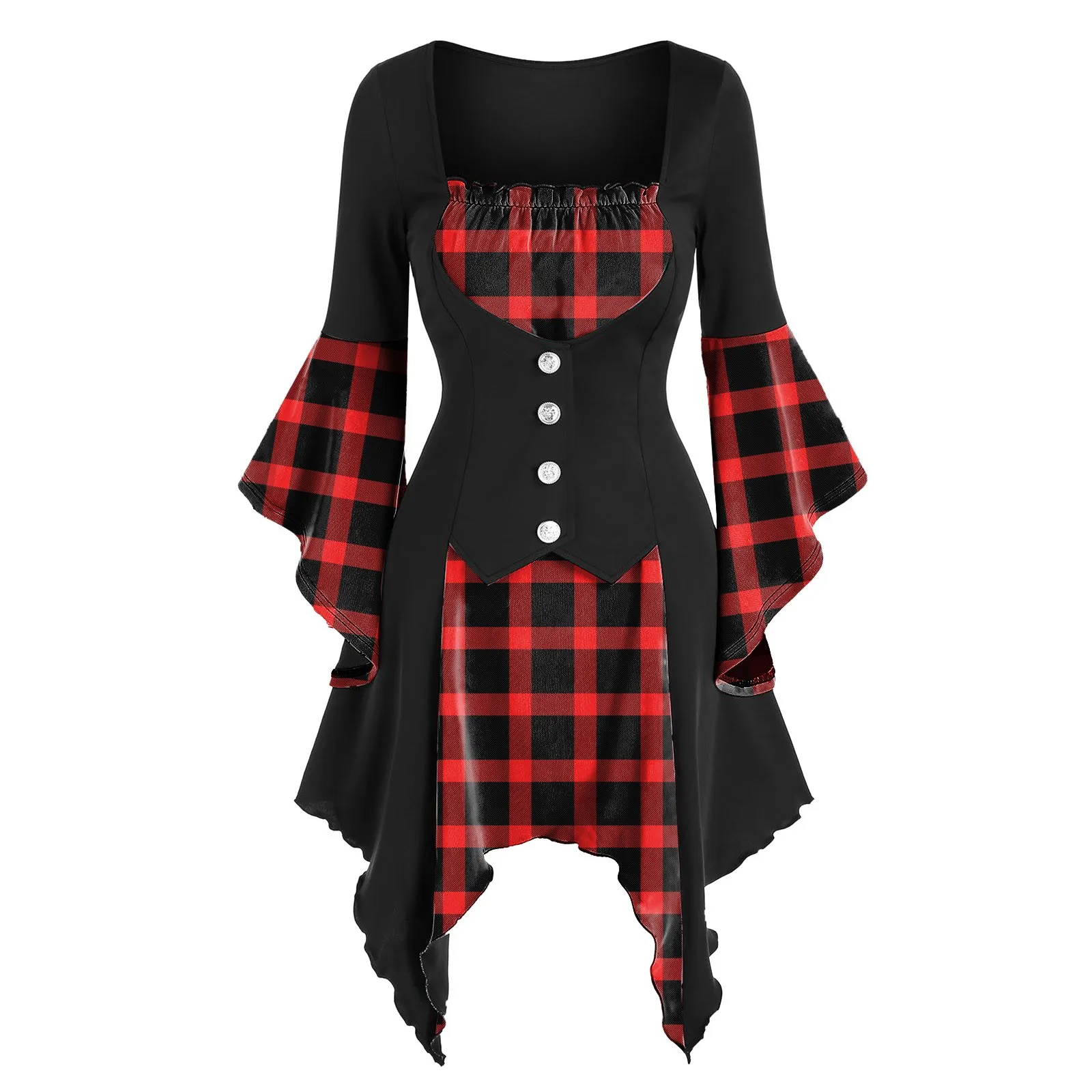 

Women Dress Vintage Sleeve Sweetheart Dress Panel Women Court Dress Long Dress Gothic Dress Sports Dress for Women