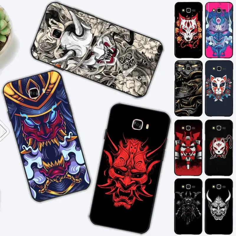 

Samurai Oni Mask Phone Case for Samsung J 2 3 4 5 6 7 8 prime plus 2018 2017 2016 core