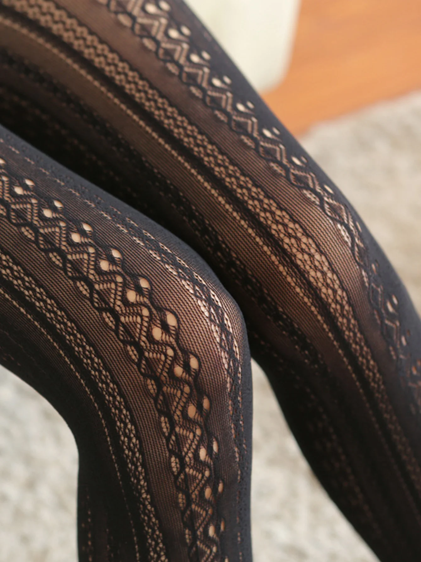 Модные кружевные колготки в стиле Лолиты милые ажурные дышащие шелковые носки