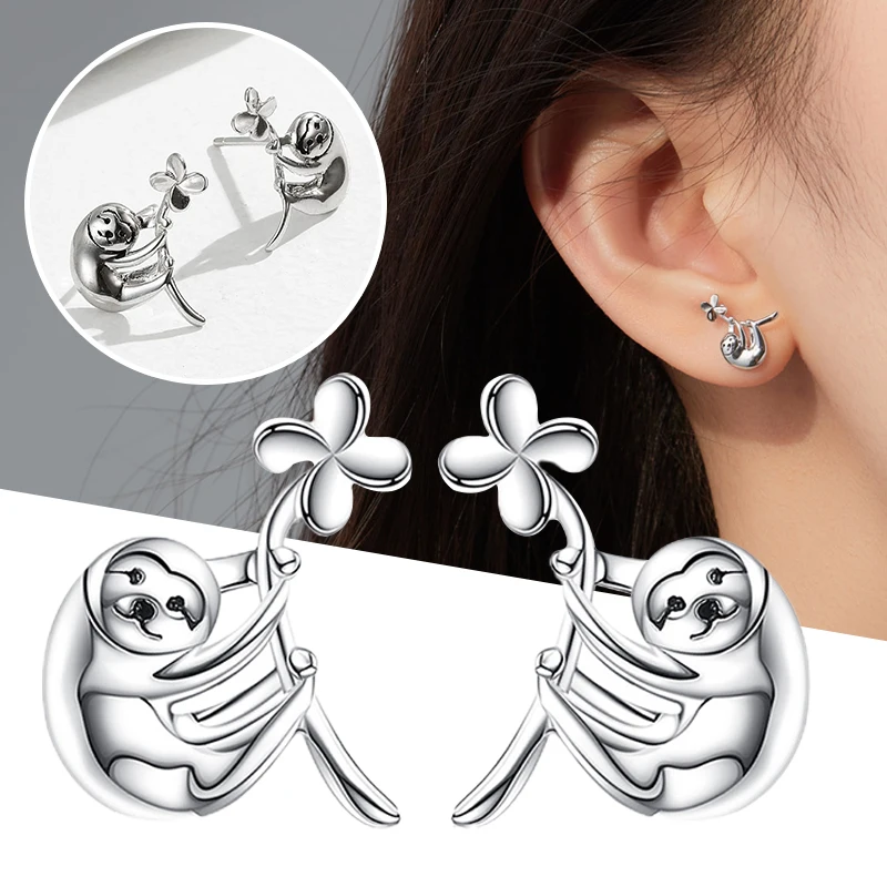 

Earrings S925 Cute Kise Earring for Women Fashion Stud Earrings Symmetric Design Jewelry Gift ML