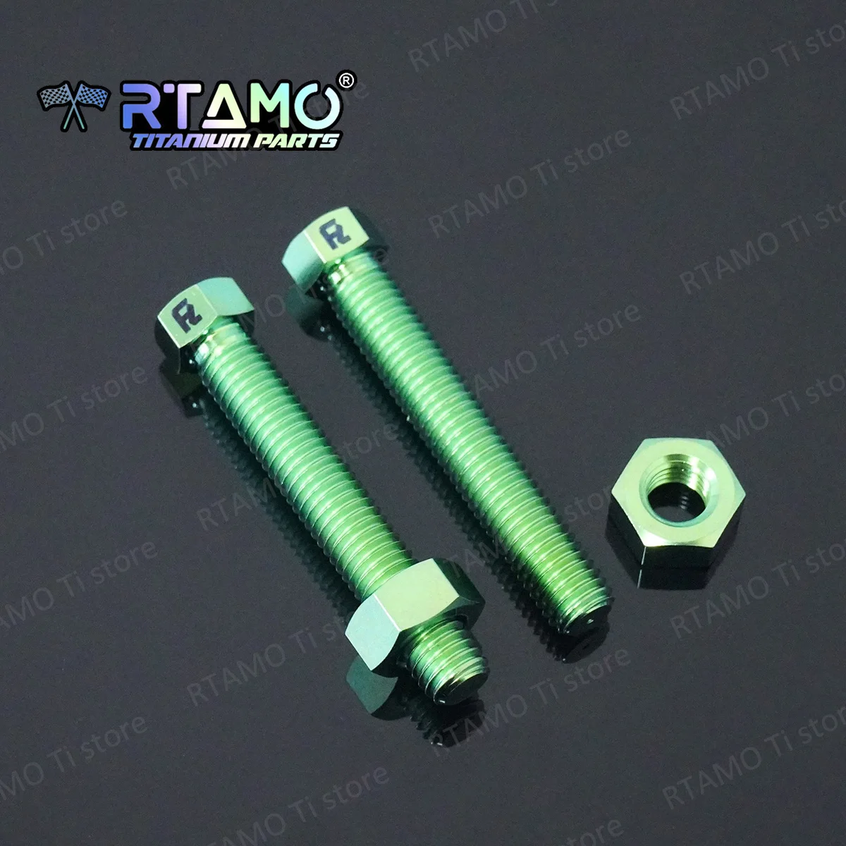 RTAMO 2 комплекта титановых болтов M8X45/50/55/60 M10X50X1.25P с гайками, цепные регулируемые болты, гайки, наборы для мотоцикла
