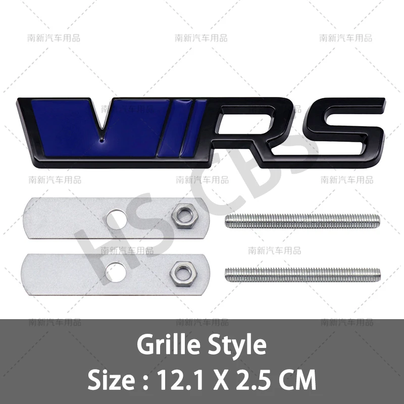 

Металлический 3D значок VRS, эмблема переднего гриля автомобиля, наклейки заднего стандарта VRS для Fabia Octavia Rapid Superb Yeti Karoq Vision Kodiaq