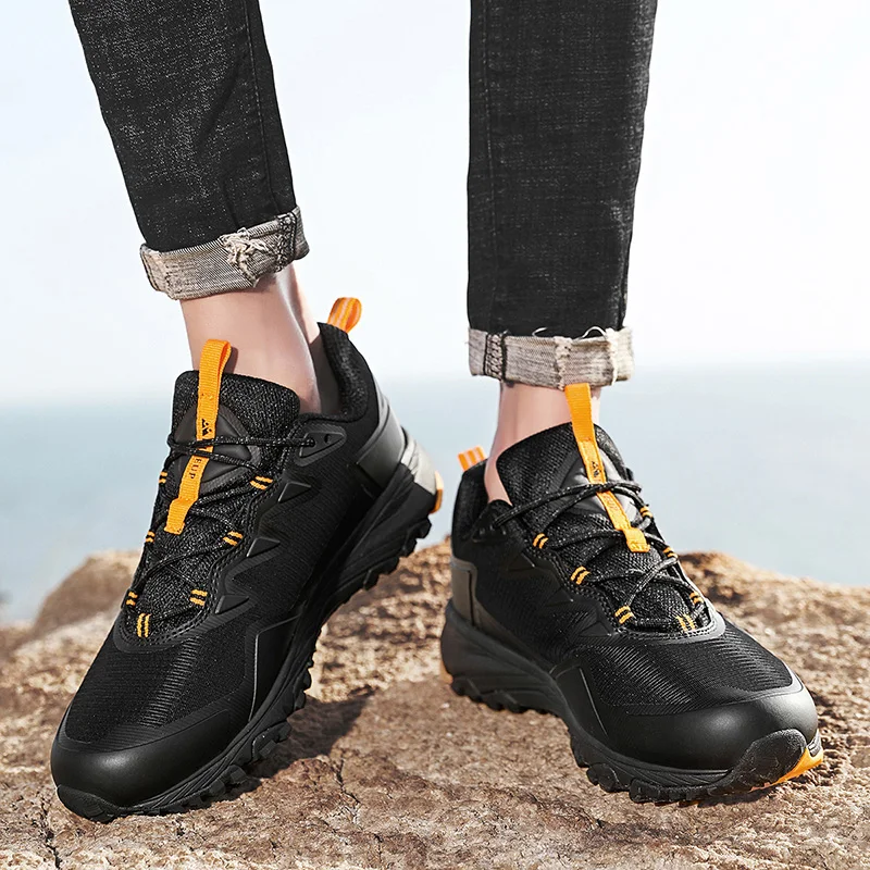 HIKEUP Men Hiking Shoes Waterproof Sneakers Trekking Sports Athletic Shoes Durable Walking Hunting Trekking Outdoor Low Price