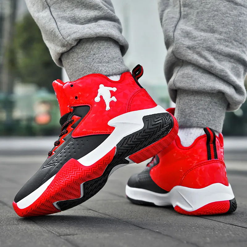 Purple Children Brand Sneakers Hot Selling  Anti-slip Kids Professional Training Shoes Breathable Mesh Boys Basketball Shoes