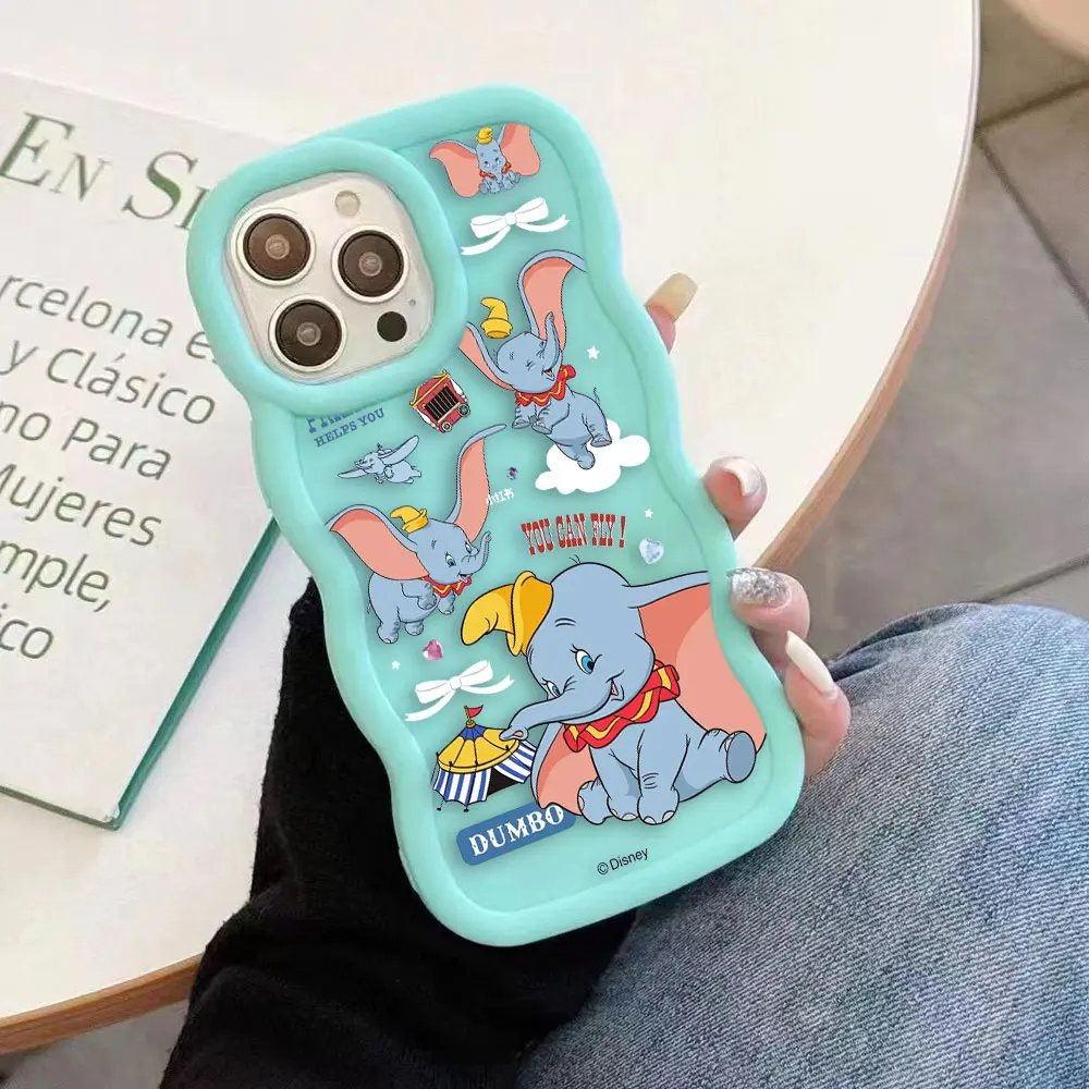 Противоударный матовый чехол для телефона Disney Cute Dumbo Samsung GALAXY S21 S23 S20 S24 S25 FE ULTRA PLUS J7