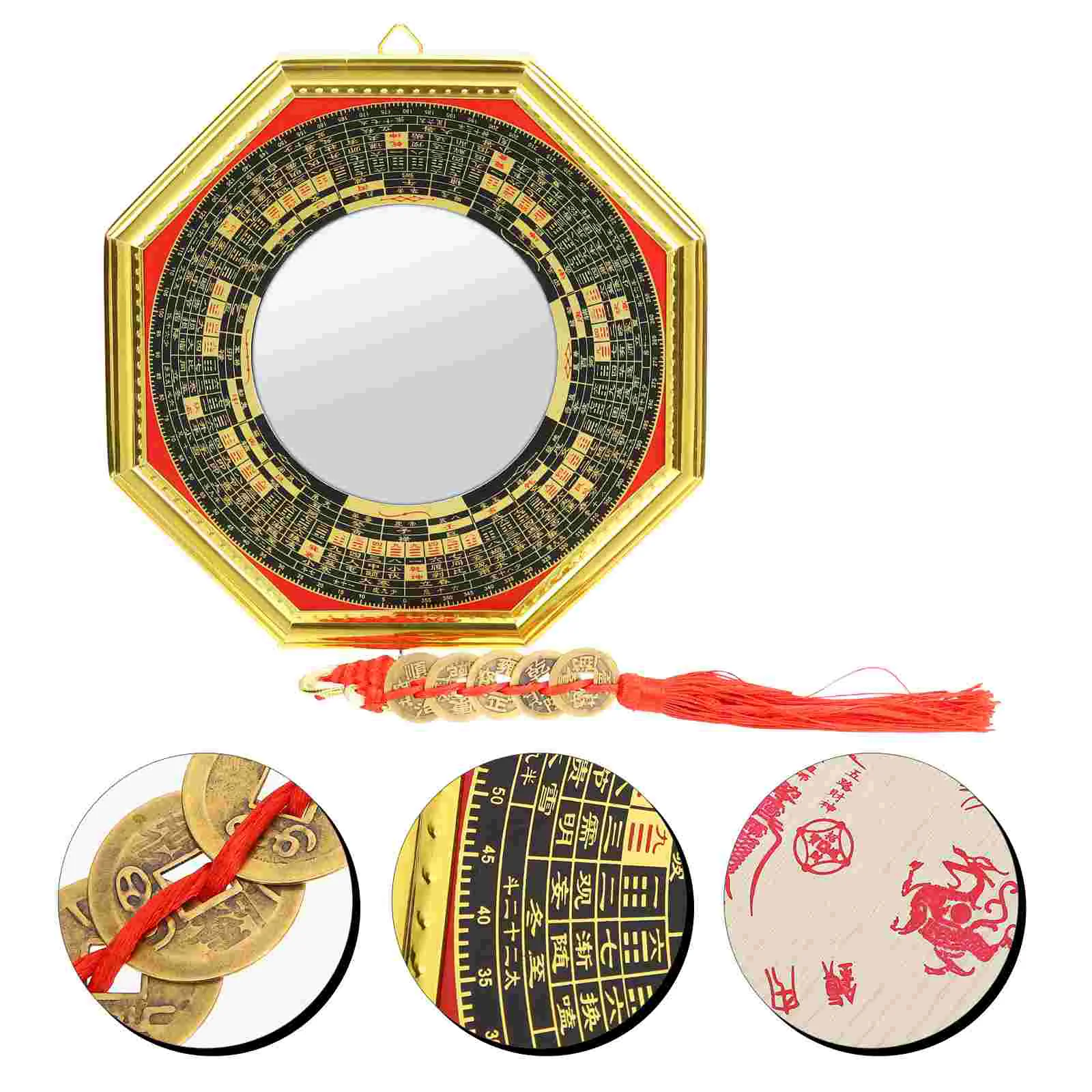 

Традиционное зеркало багуа, вогнутое зеркало багуа, зеркало багуа, китайское домашнее украшение, зеркальное украшение Багуа