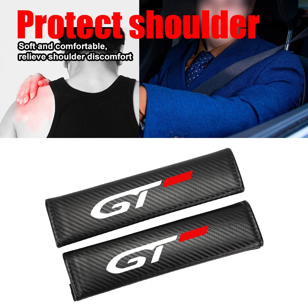 2 шт., защитный чехол для автомобильного ремня безопасности из углеродного волокна