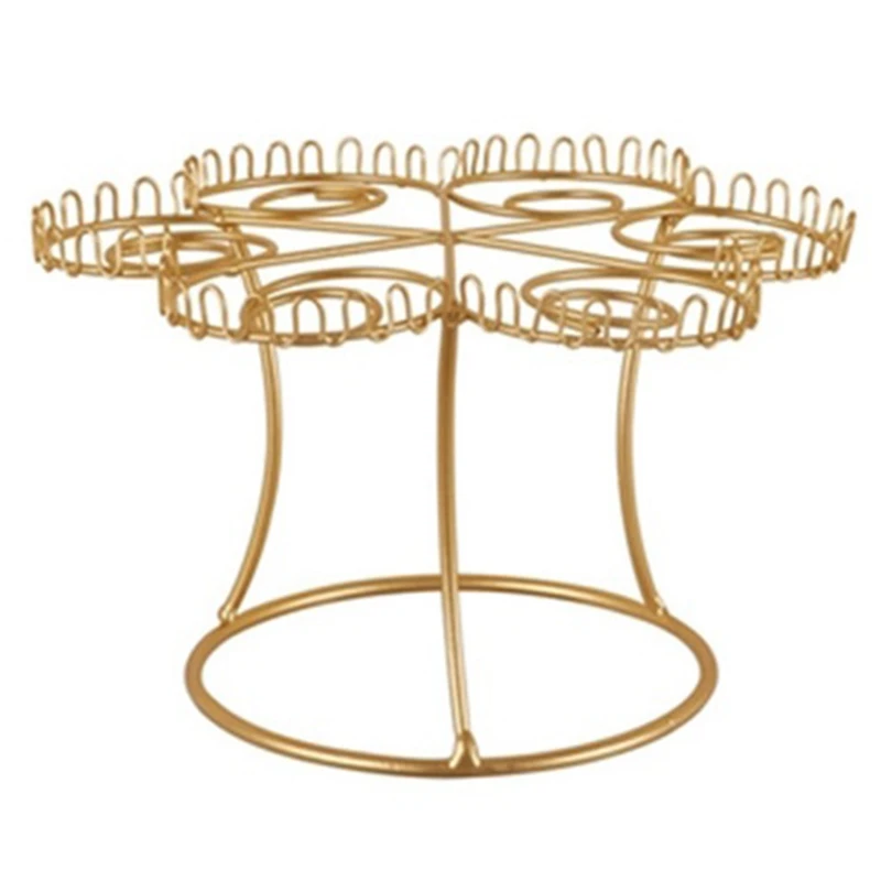 

Ice Cream Holder Cake Candy Shelf Transparent Display Stand Multilayer Party Ice Cream Cake Stand Gold