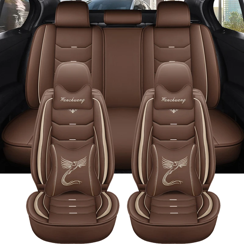 

Universal Leather Car Seat Cover For Honda Civic 8th gen Audi A3 8p Sportback Fiat bravo Fiat Toro Accsesories Interior Covers