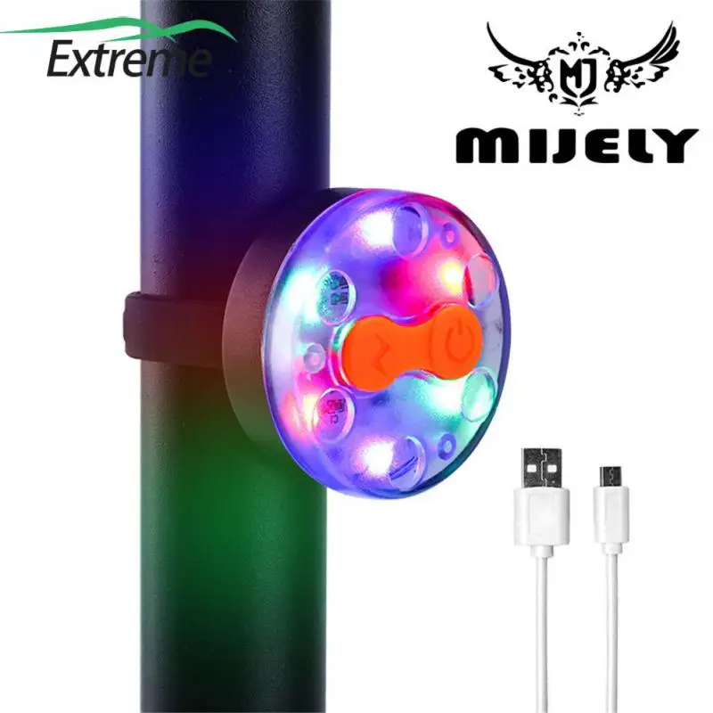 

Bicycle Rear Light 4 Modes USB Rechargeable Waterproof Bike Safety Warning Light MTB Helmet Pack Bag Taillight Cycling Lantern