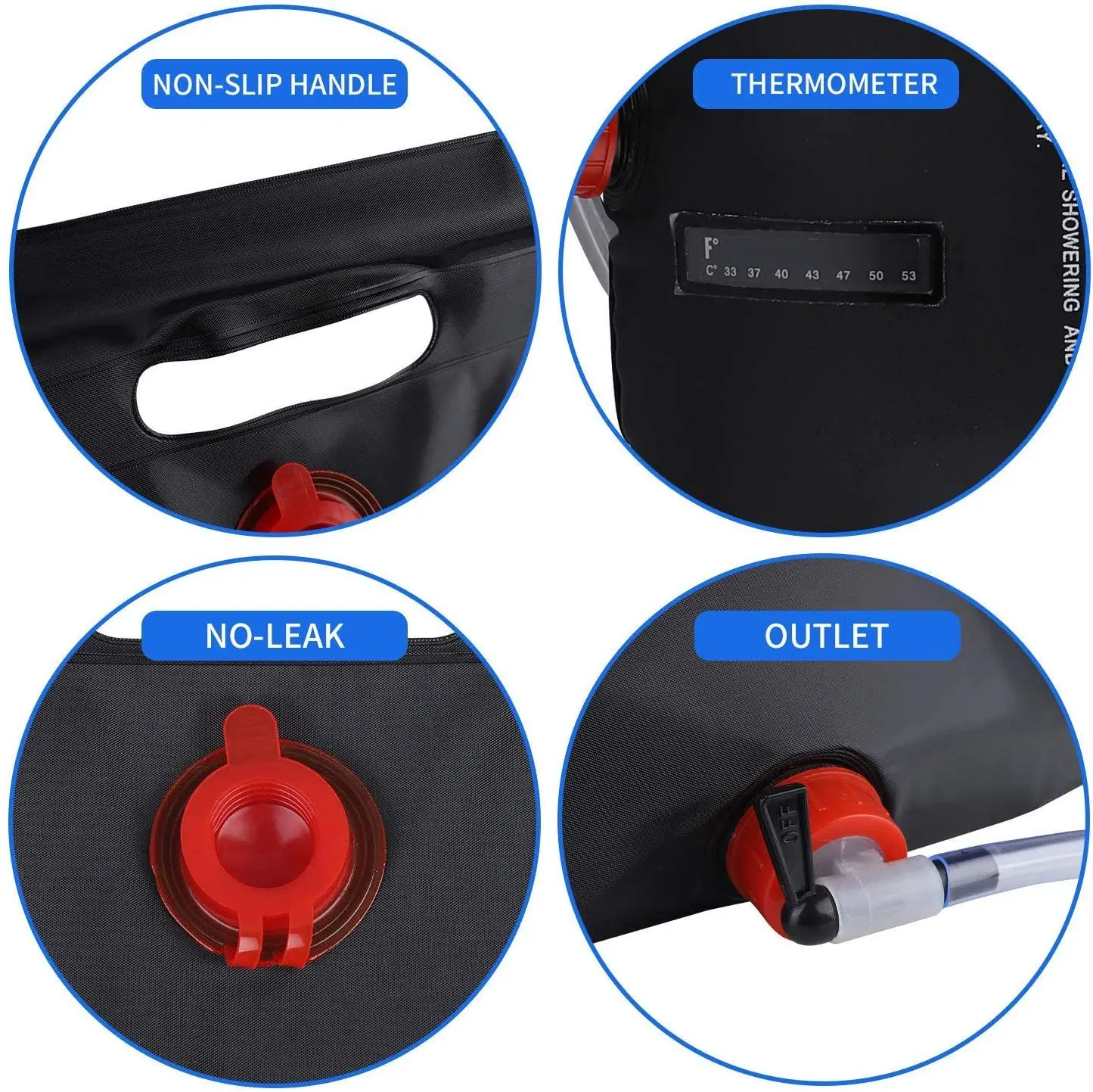 Переносной походный душ Сумка для кемпинга душа 20 л душевая сумка с солнечной