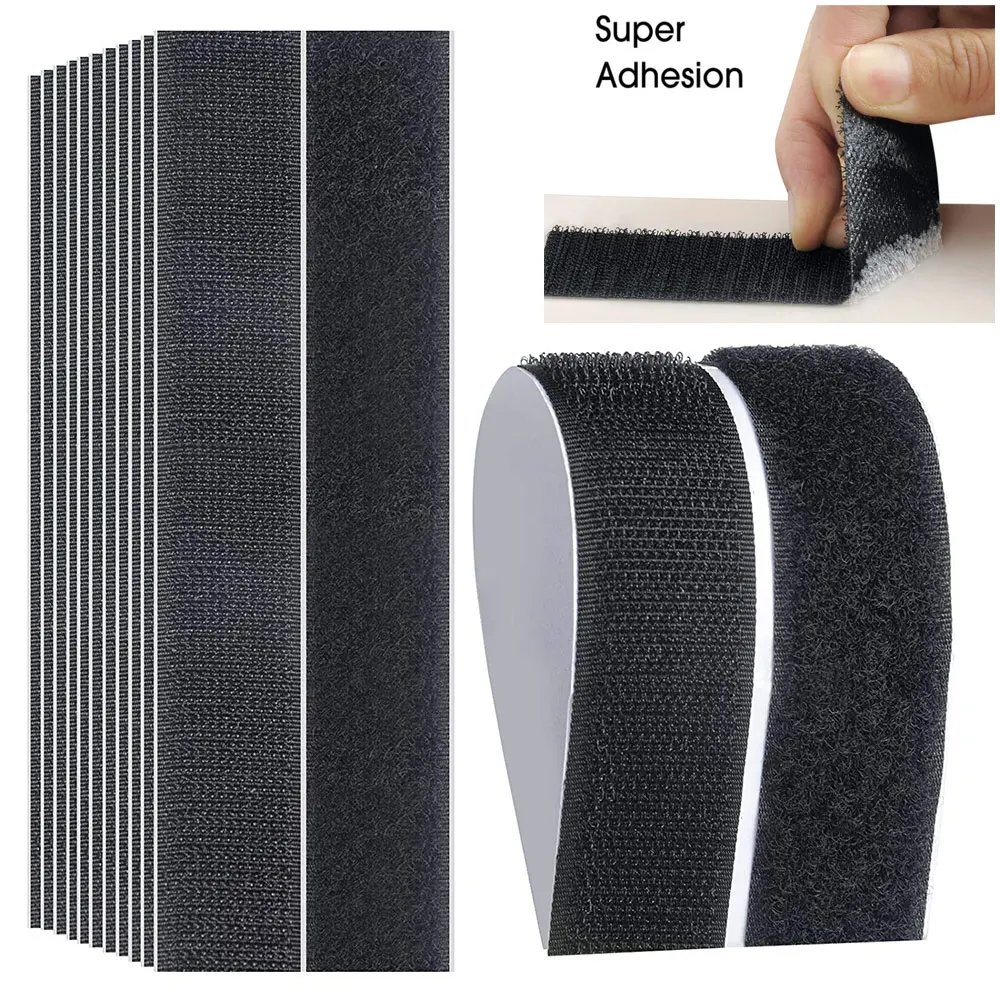 

5M/Pair Self Adhesive Hook and Loop Double-Side Strong Fastener Tape Nylon Sticker Adhesive Hook Loop Tape DIY Sewing Supplies