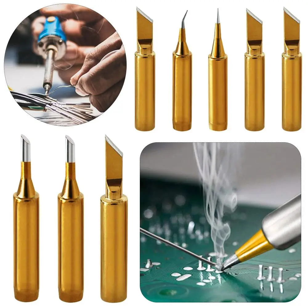 

Oxygen-free Copper 936 900M Welding Tips Gold Color Lead Free Soldering Iron Head Solder Head for Hakko/Atten