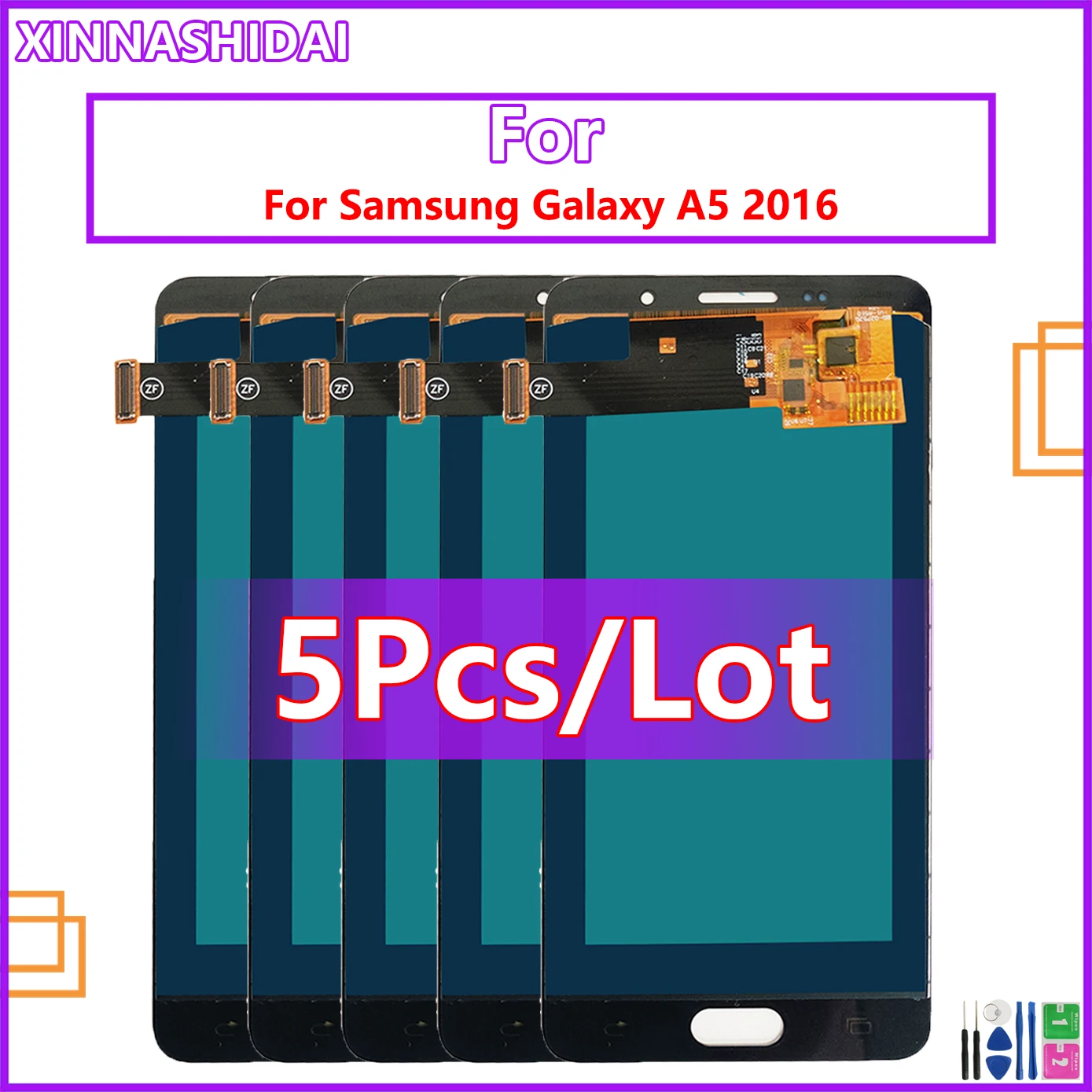 

5pcs/lot 5.2'' LCD Display For Samsung Galaxy A5 2016 LCD Display SM-A510F A510 A510F/DS For Samsung A510 Touch Screen Assembly