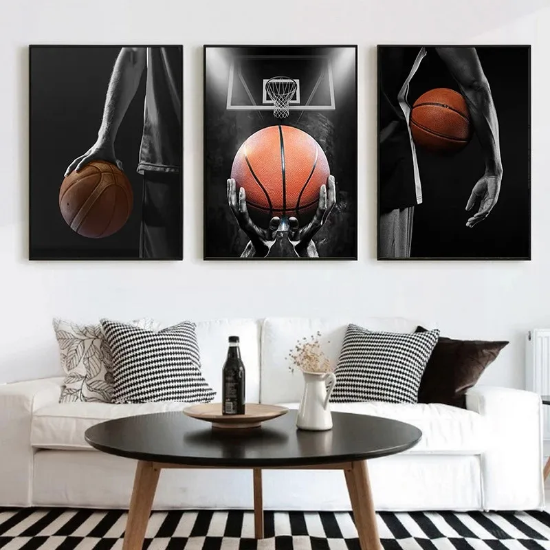 

Basketball Canvas Painting Change Basketball Dream Poster and Printed Wall Art Pictures for Living Room Home Decor