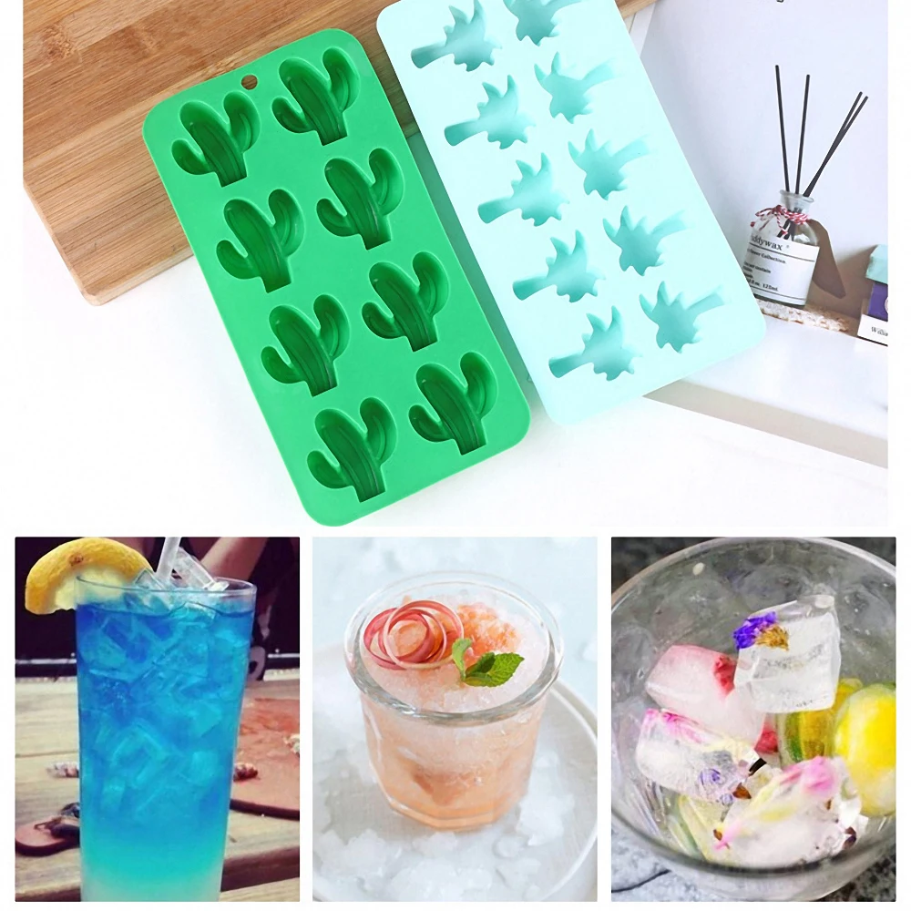 

Cactus Pineapple Silicone Mold DIY Ice Cream Makers Ice Tray Coconut Tree Cherry Flamingo Shape Pudding Cake Baking Tools