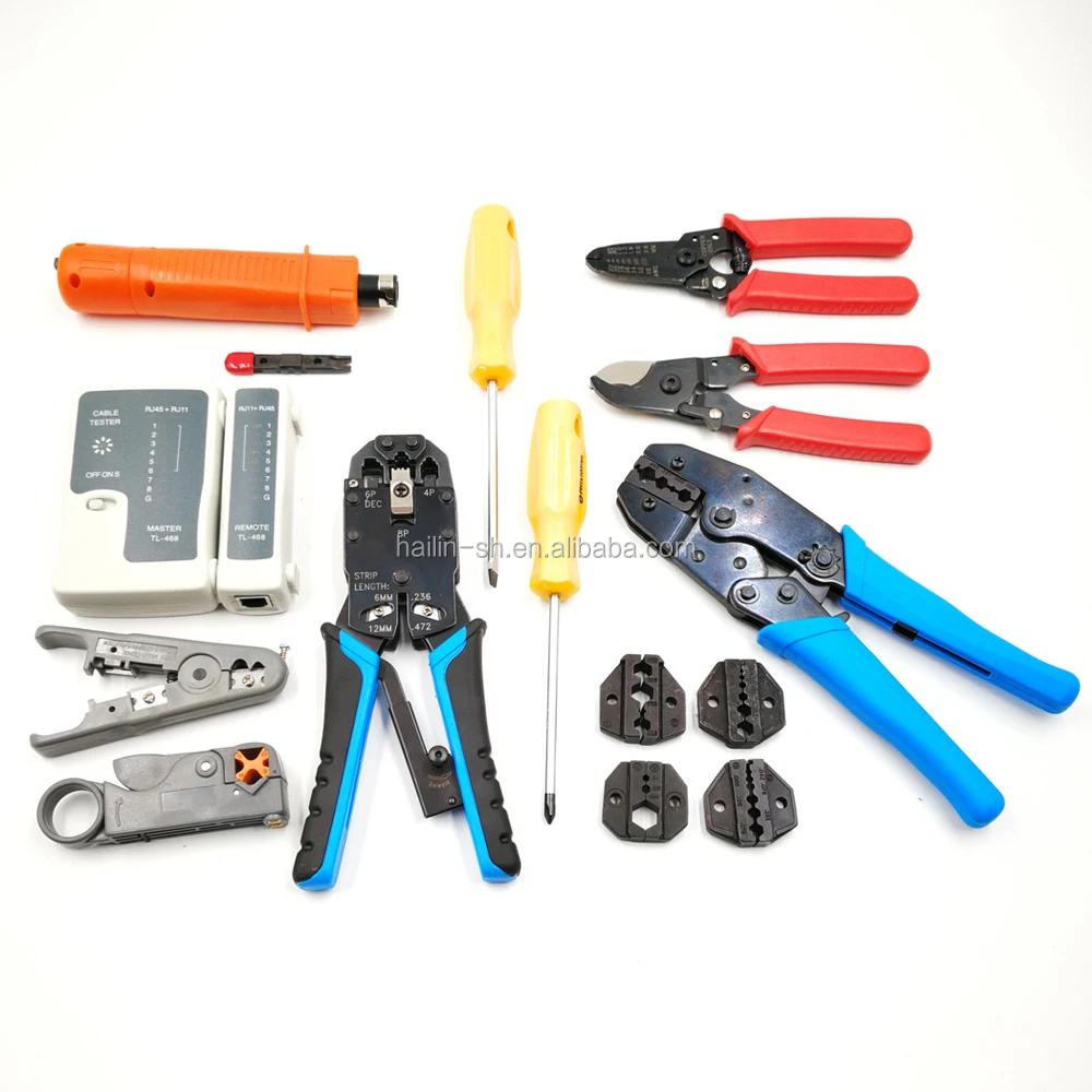 High Quality Network Tool Kit Cable Tester HT-K4015 Networking Cat5 Lan Tester Tools Set enlarge