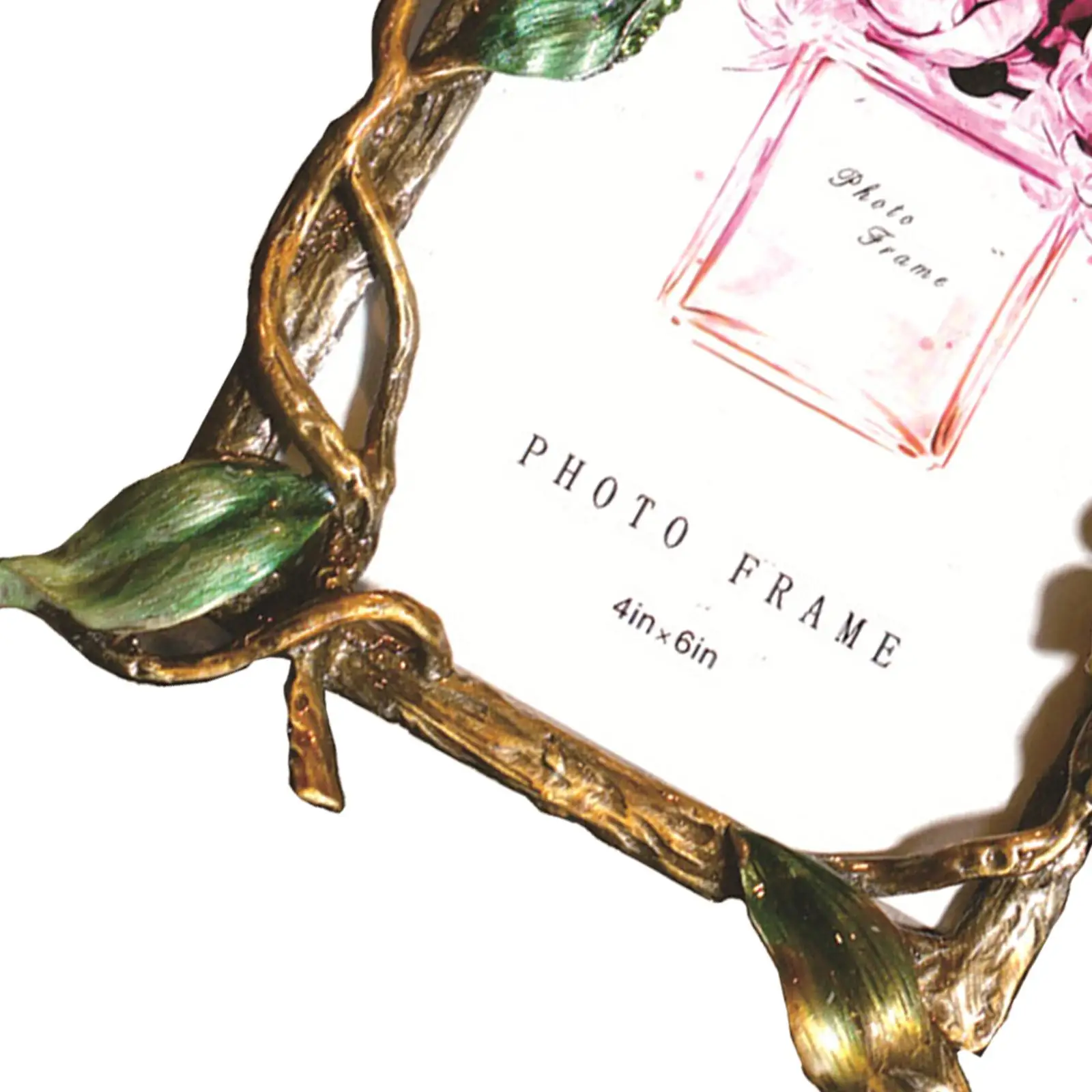 Цветочная фоторамка Прямоугольная металлическая для стола Настольный дисплей