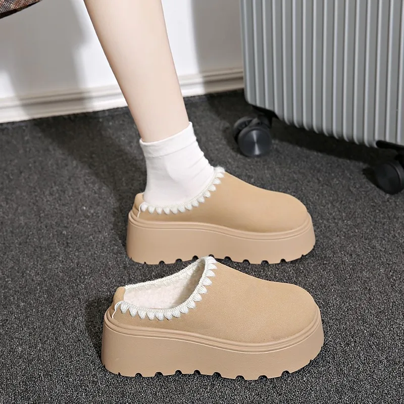Зимние сапоги для женщин новинка 2024 зимние кашемировые теплые туфли на толстой