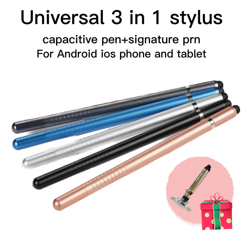 2023 Populer New Universal 3 In 1 Capacitive Stylus for Android Ios Ipad Tablet Phone Pencil and Paper Painting Signature Pen