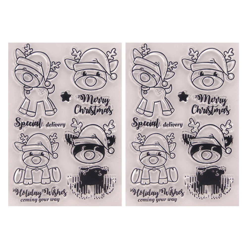 

2 Christmas Party Gift Christmas Rubber Stamp Stamps Christmas Decorative Clear Stamp Christmas Postage Stamps