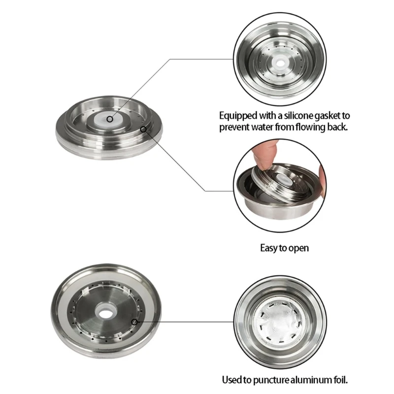 Многоразовые капсулы для кофе из нержавеющей стали адаптер капсул Vertuo Barista