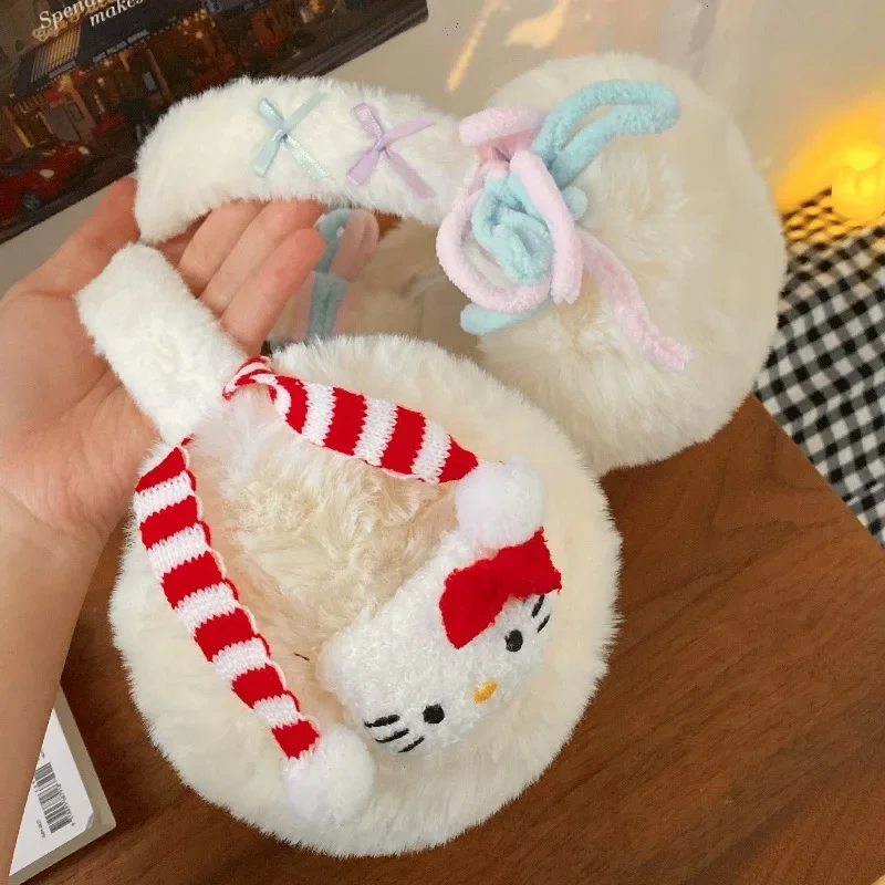 Милые Hello Kitty Y2K зимние леопардовые принты модные теплые велосипедные уличные