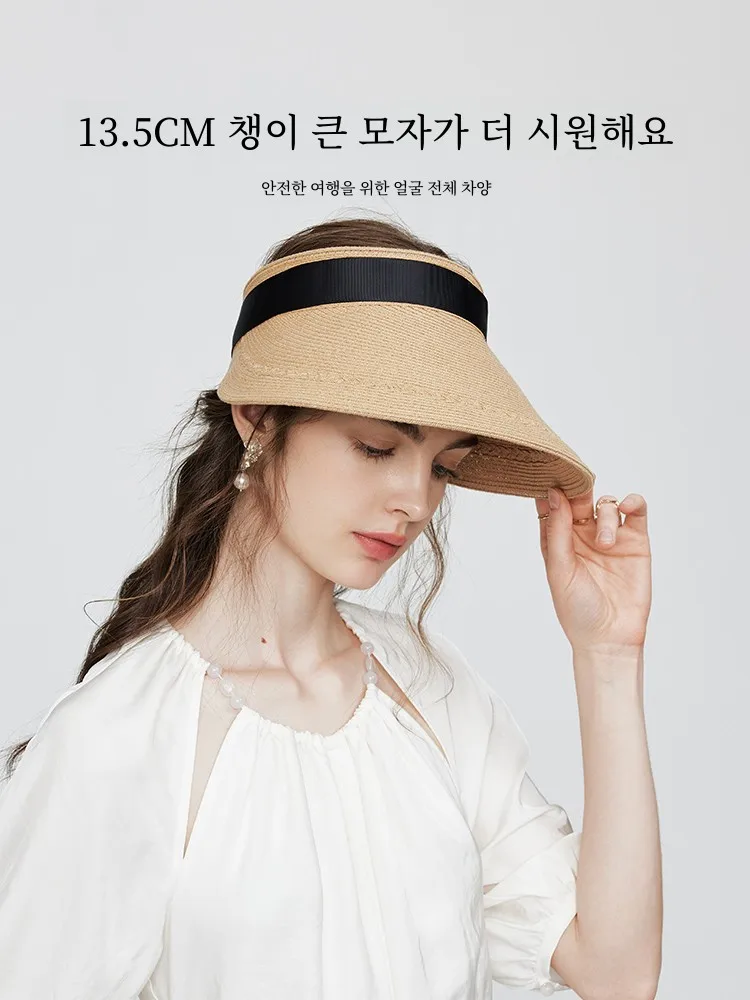 Шляпа Шийю шляпа топлес женская летняя простая японская модная с большими полями