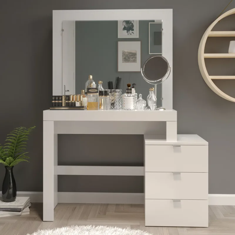 

Boahaus Eleanor Modern Vanity Table, White Finish, for Bedroom bedroom sets dressers