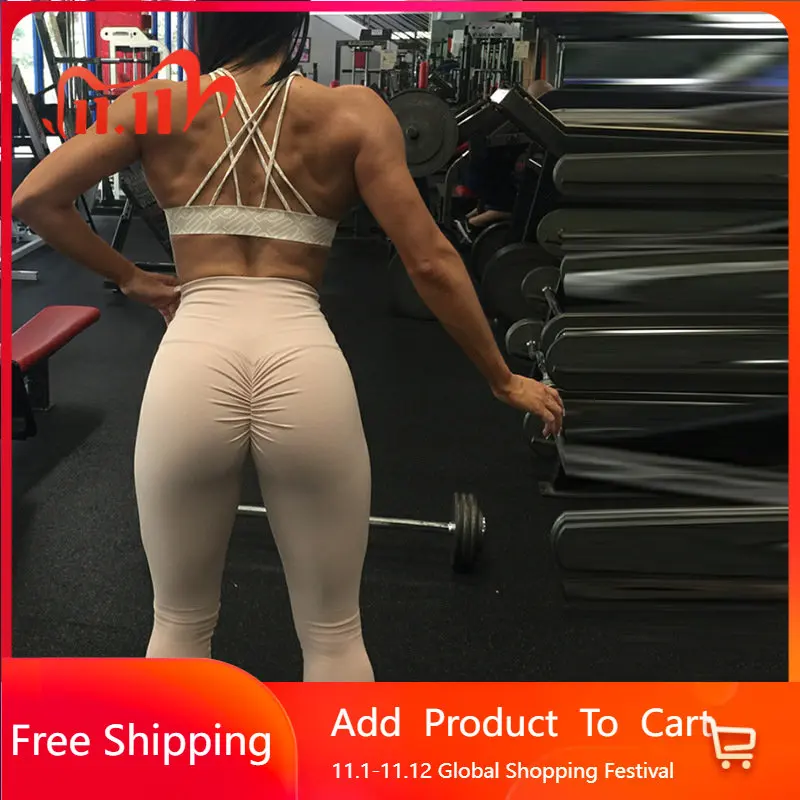 

Yoga Leggings Sport Women Fitness Hip-lifting and High-waist Folding Movement Pants, Fitness Pants, Women's Bottom Yoga Clothes