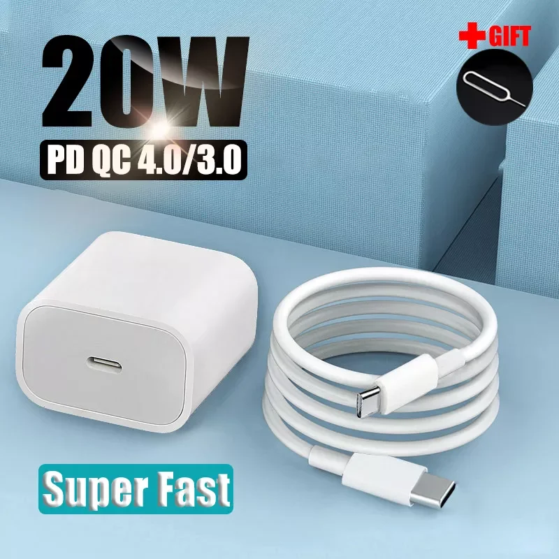 

20w 18w Pd Usb C Charger For Iphone 13 Pro Max 12 11 Xs Xr Mini Fast Charger Type C Qc 3.0 Quick Charging Cable Phone Charger