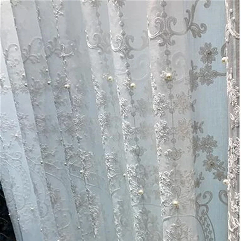 

AiFish белые шторы из полиэстера и хлопка