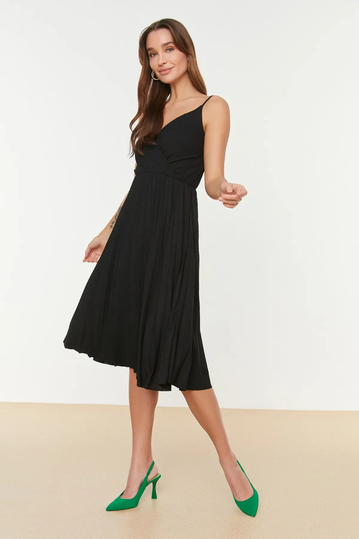 

Women Black Knit Summer Midi Dress Free Shipping