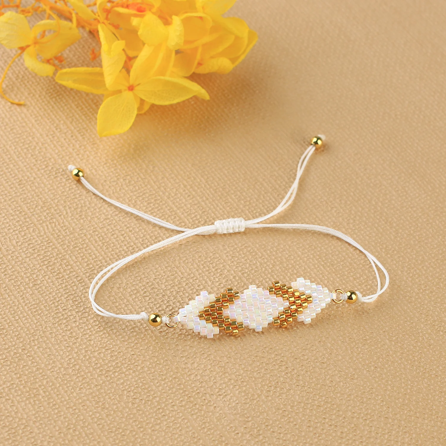 

KELITCH New Fashion Women Bracelet Miyuki Seed Beaded Handmade Charm Jewelry Girl Friendship Gifts Valentine's Day Couple Bangle
