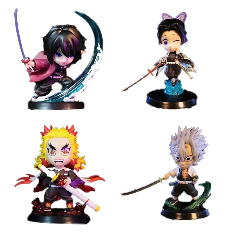 

Фигурки героев аниме «Милая томиока гиюу кочоу», Shinobu Rengoku Kyoujurou Sanemi, ПВХ игрушки, милые куклы-убийцы демонов, подарок для мальчиков