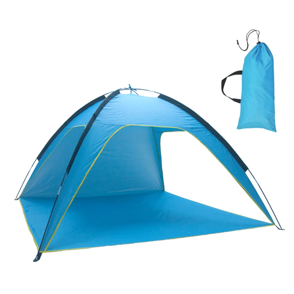 

Big Beach Camping Tent Silver-Coated Rainproof Anti-UV Sunshade Sun Shelter Fishing Backyard Picnics Outdoor Trips Tents