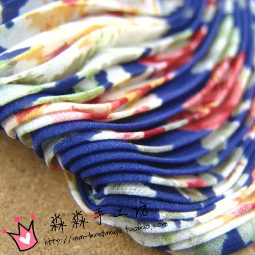 

Кружевная Ткань 5 ярдов, одежда, текстильная ткань с большим цветочным органом с сапфировым синим дном, плиссированная ткань для платья