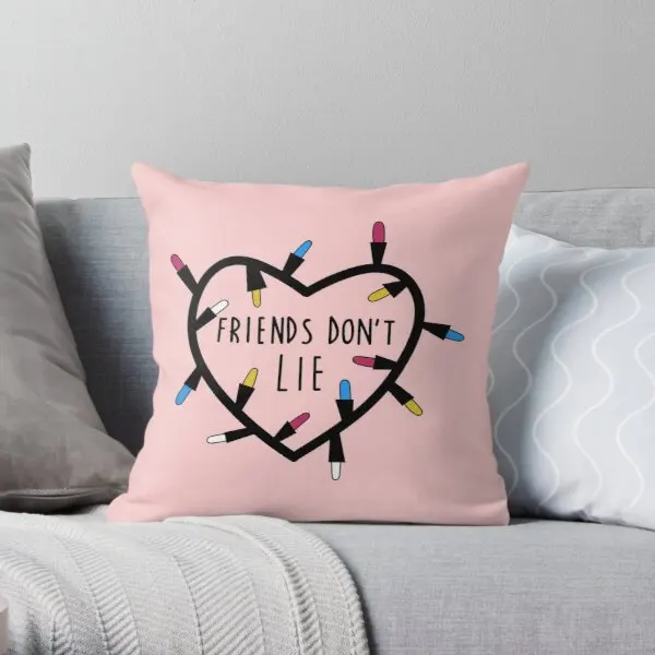 

Stranger Things Friends Dont Lie Printing Throw Pillow Cover Soft Anime Comfort Sofa Office Bed Case Pillows Not Include