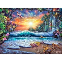 gatyztory diy painting by numbers for adults beach scenery 60x75cm picture by numbers on canvas frameless home decor unique gift