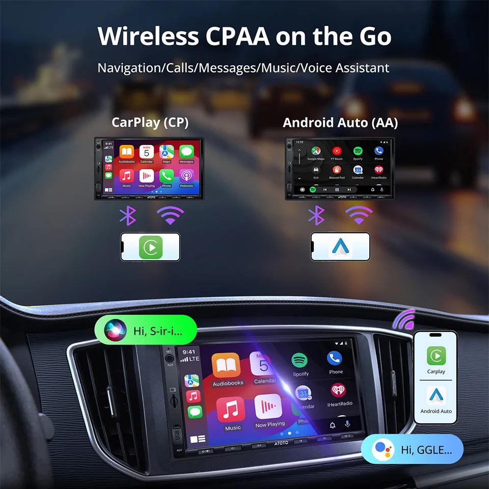 ATOTO A5L Android Double 2 Din Автомобильная стереосистема 7-дюймовый автомобильный