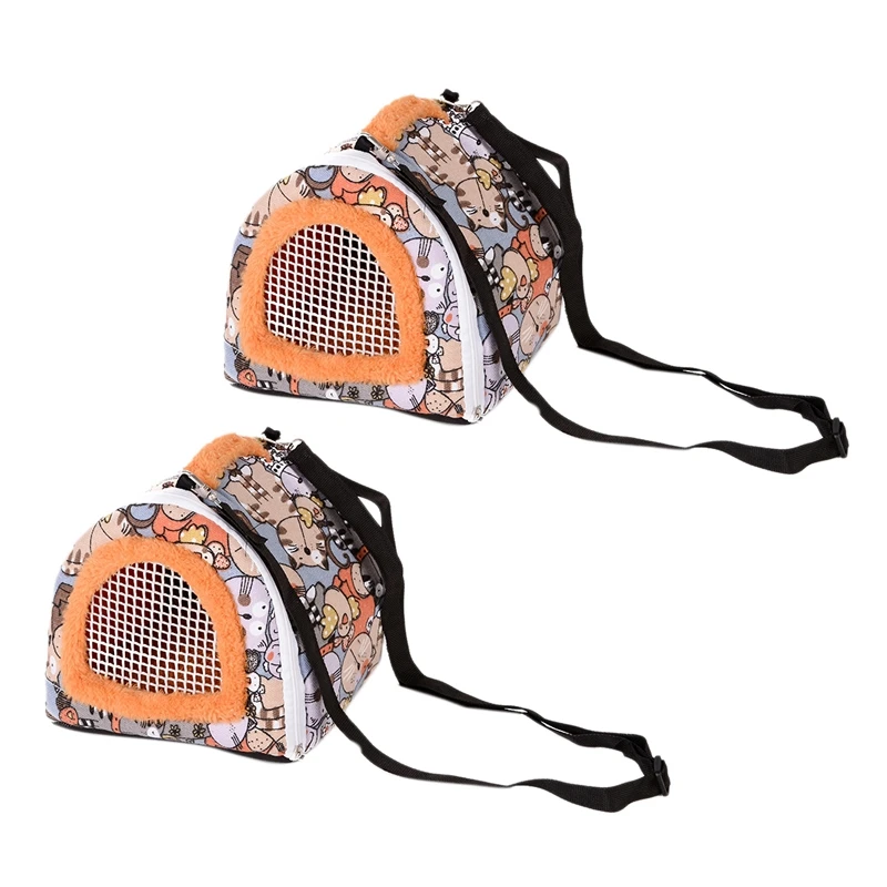 

Сумка-переноска для путешествий на открытом воздухе, кошелек для морской свинки, крысы, ежика, 2 шт.