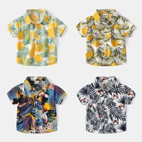 bohemian summer 2 7y boys kids shirts hawaiian short sleeved shirts soft comfortable printed shirts casual for children t shirts